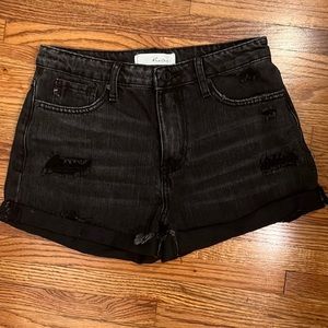 KanCan black high rise shorts